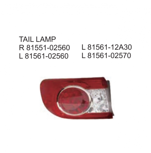 Toyota Corolla Middle East 2010 Tail lamp