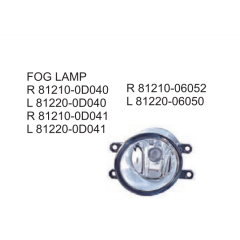 Toyota AVENSIS 2005 Fog lamp 81210-0D040 81220-0D040 81210-0D041 81220-0D041 81210-06052 81220-06050